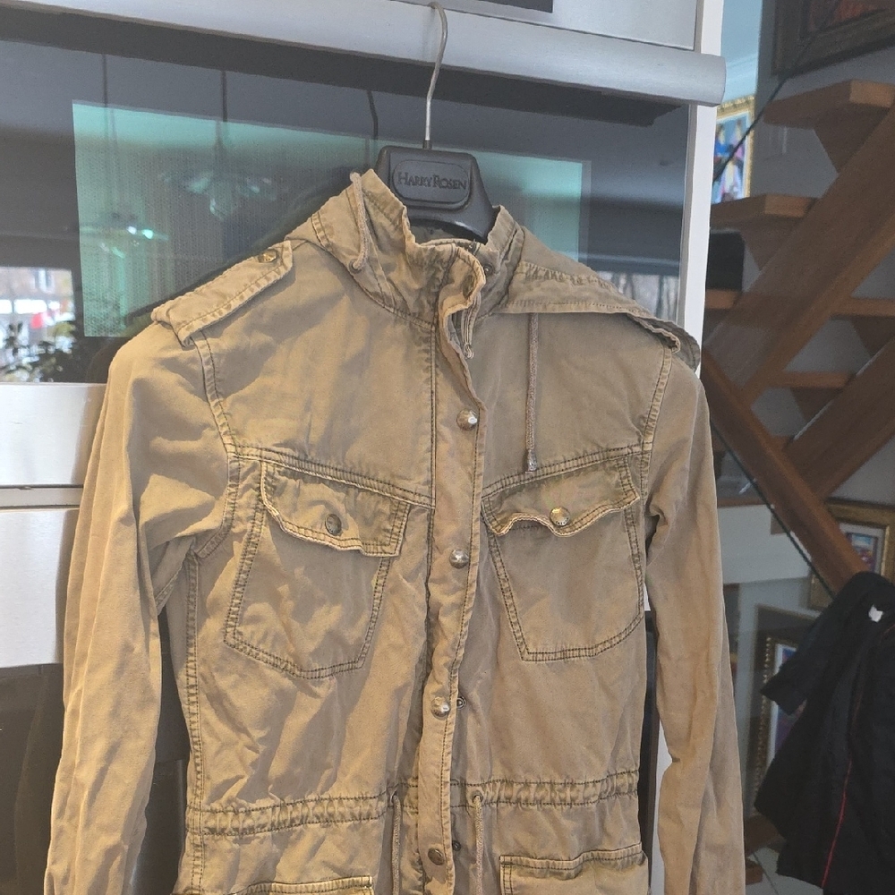 Aritzia Talula Xxs Tan Utility Jacket Y2K - Picture 3 of 6